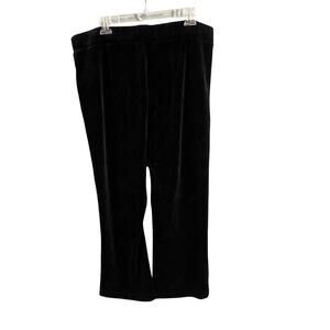 Ralph Lauren Women Velvet Bootcut Pull On Pants Size XL Luxe Holiday Minimalist